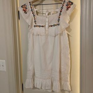 urban outfitters embroidered white dress nwt